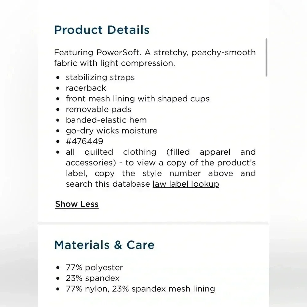 EUC Old Navy Active Powersoft medium support go dry sports bra, size S. White - Picture 3 of 8